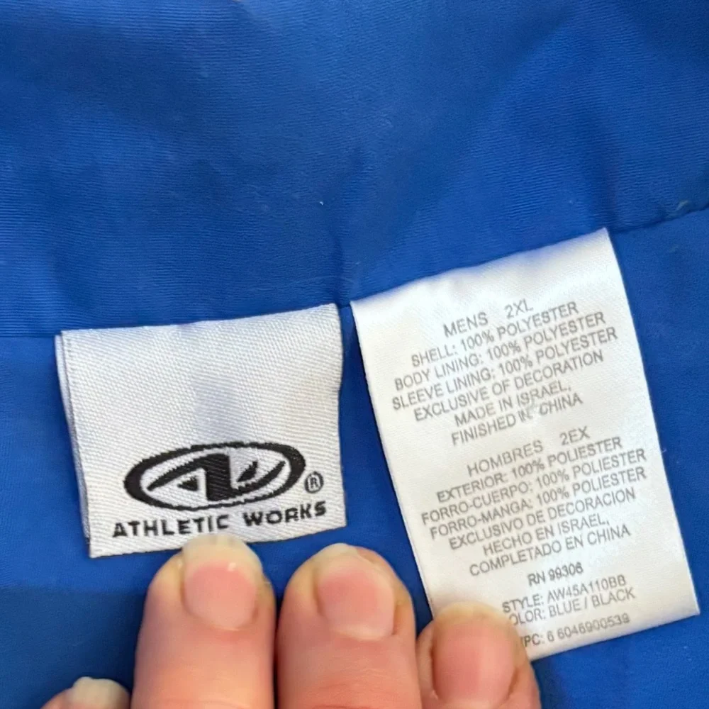 Athletic Works Windbreaker Men’s Insulated Jacket Sz 2X Worn ONCE!